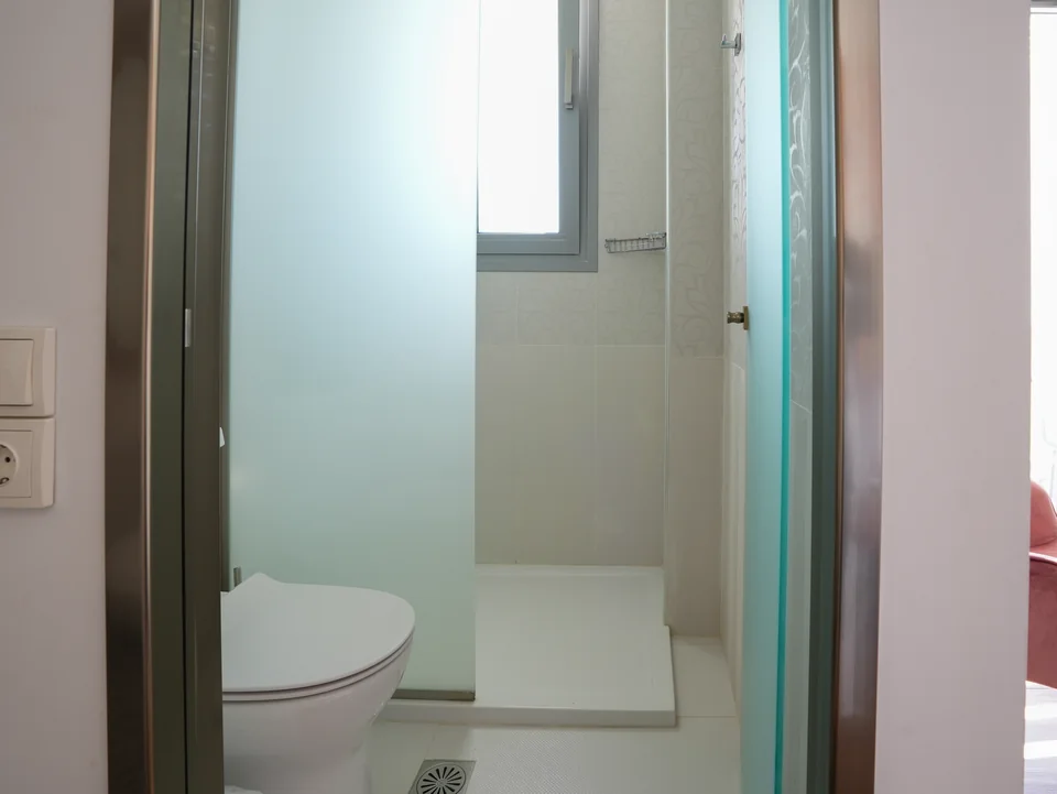 Second bathroom with a shower cubicle